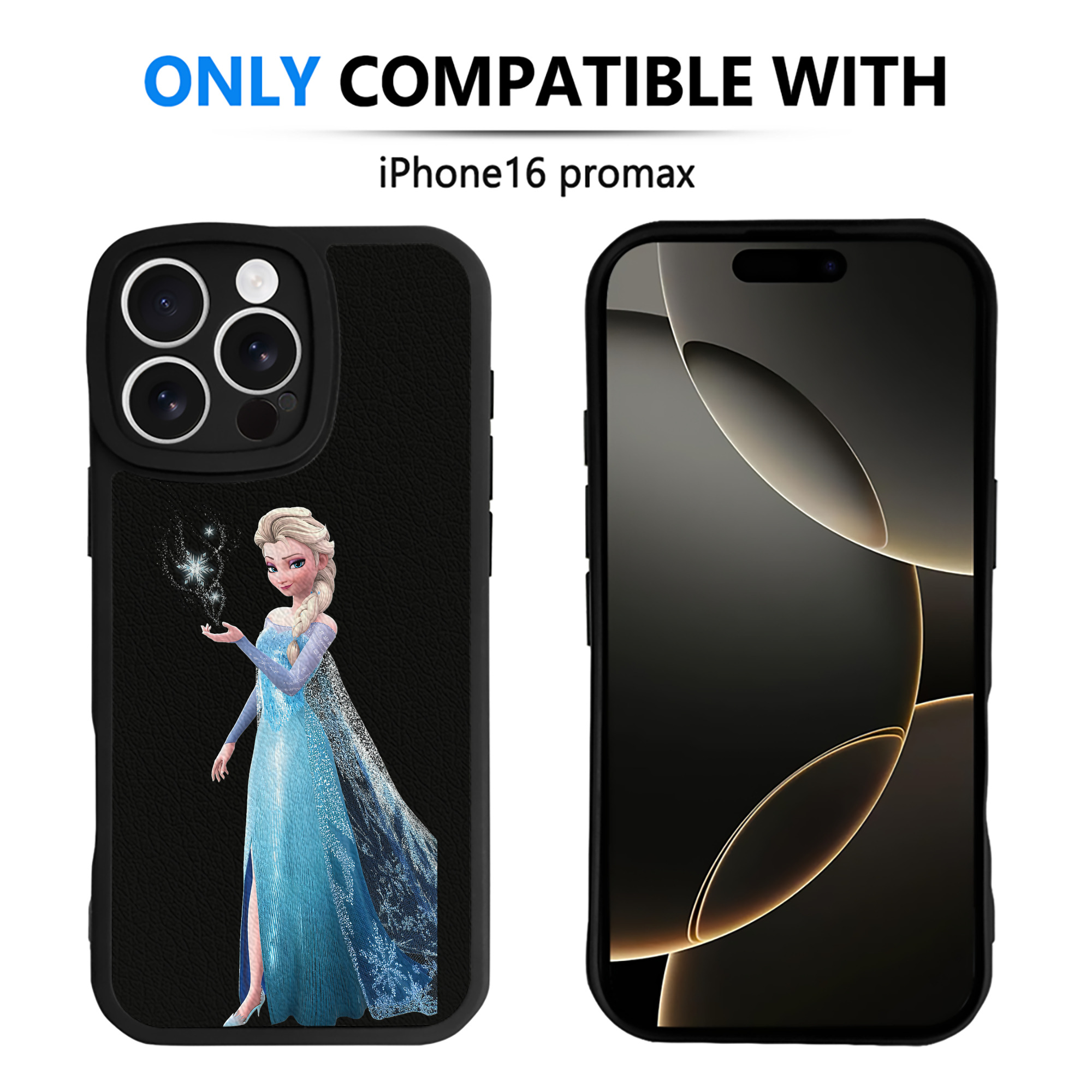 （画像用） アナと雪の女王 アンナ エルサ Frozen Anna Elsa 【iPhone 16シリーズ対応】シリコンスマホケース（レザー調） 材質：シリコン